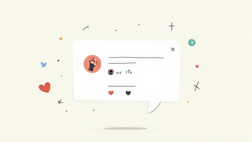 A collage of visually engaging Twitter replies, including a funny GIF, a relevant meme, and an insightful chart.