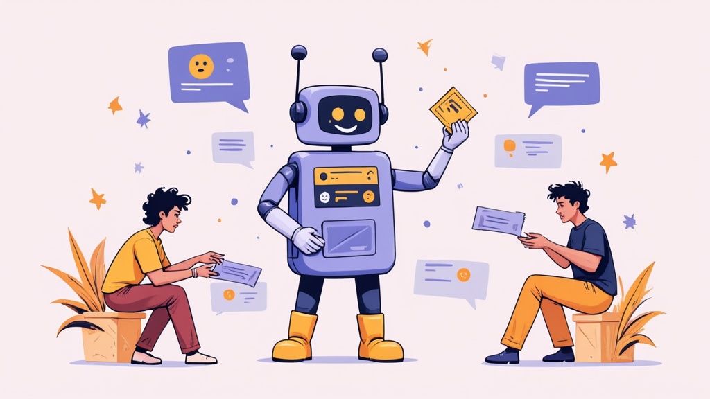 A visual representation of a raffle ticket with Discord and Domino logos, symbolizing the creation of a raffle bot for a Discord server.