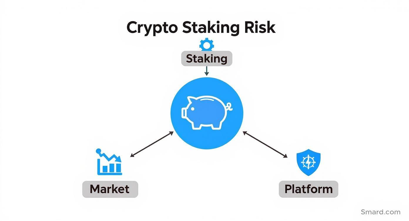 Infographic about crypto staking risk
