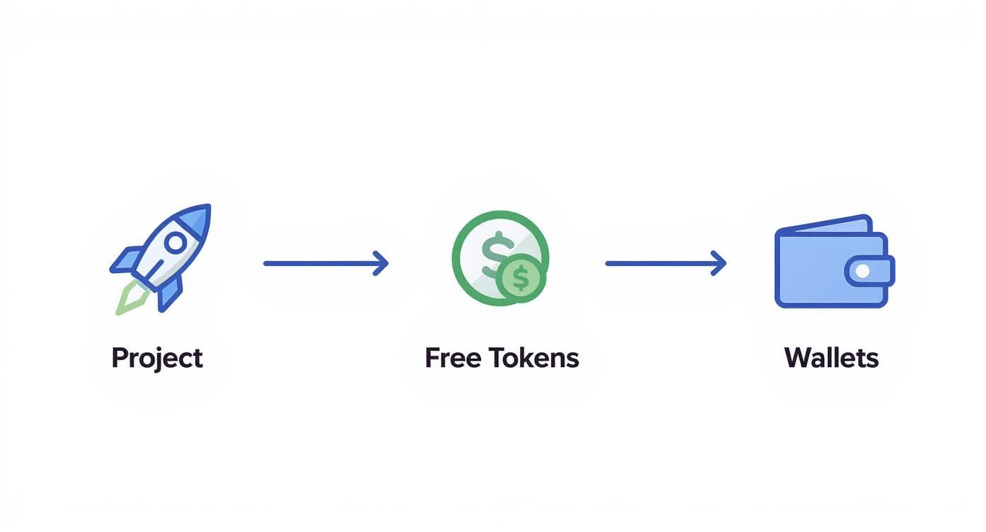 Infographic about what is air drop