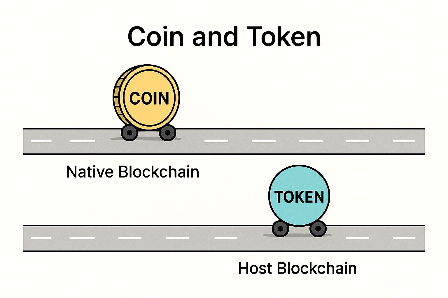 Infographic about crypto coin and token