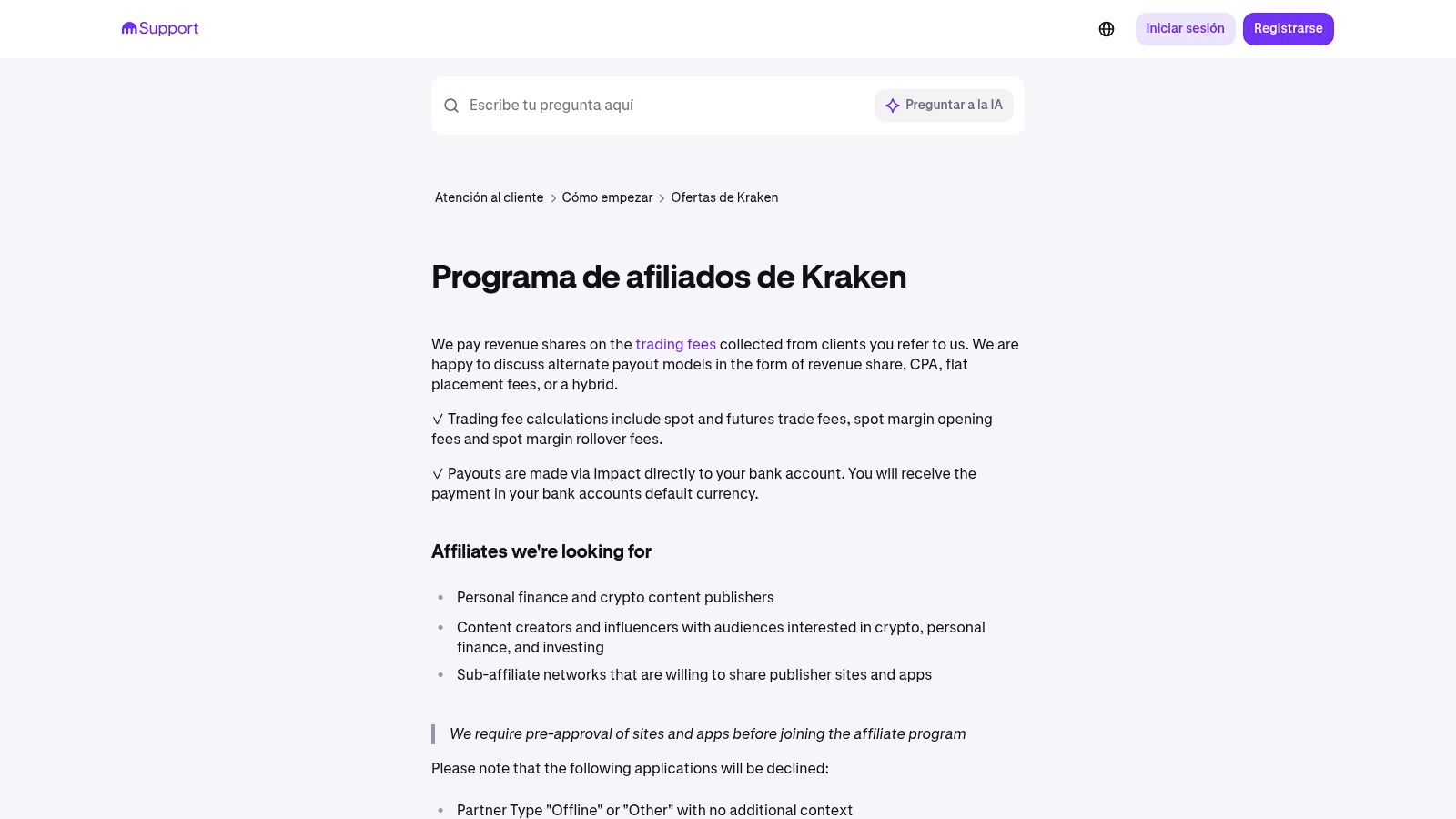 Kraken Affiliate Program