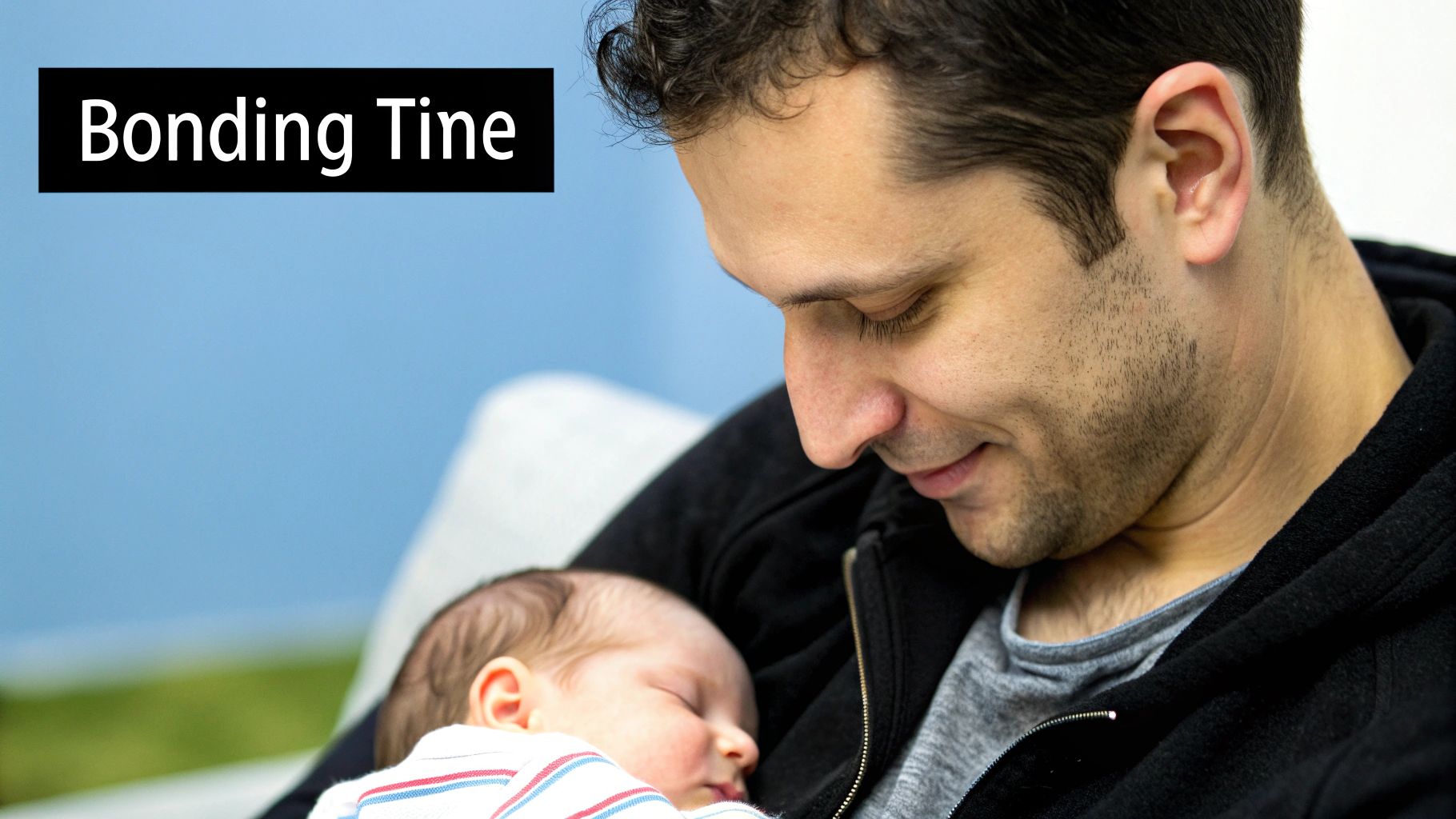 A couple holding their newborn baby