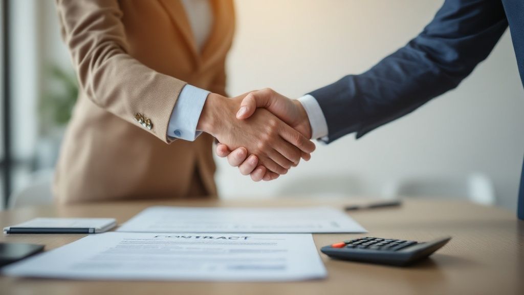 Description: A group of people analyzing data on a large screen.