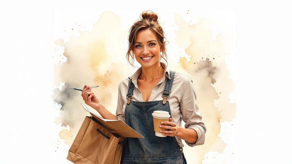 A person reviewing financial documents on a laptop with a cup of coffee nearby.