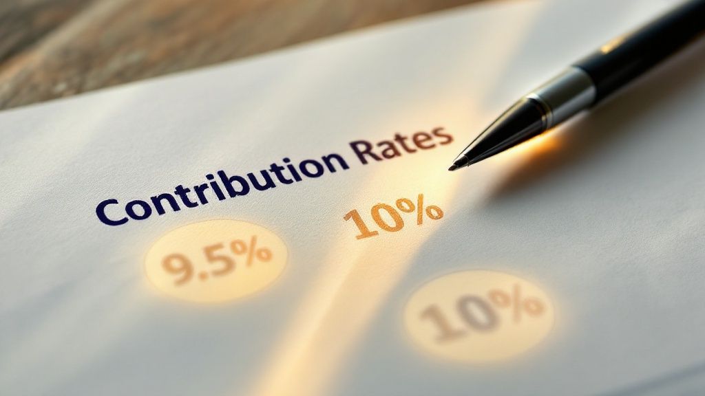 A person using a calculator with financial charts in the background