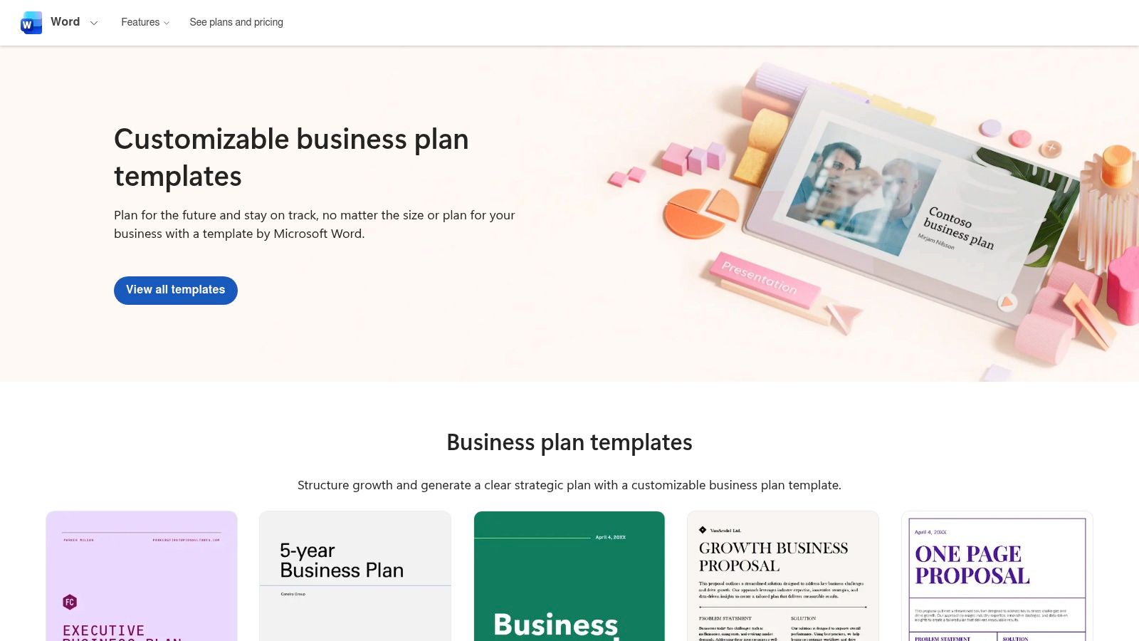 Microsoft Word (Business plan templates hub)