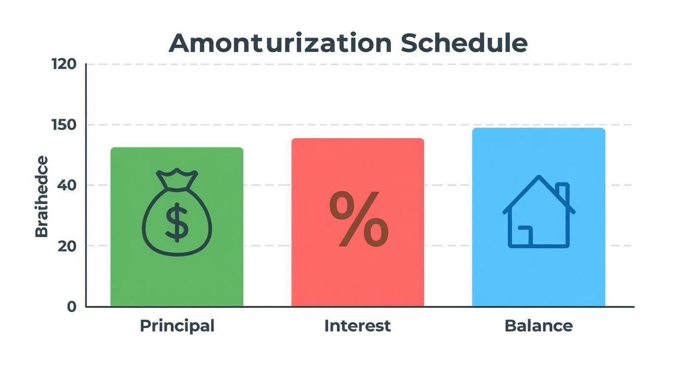 Infographic about amortization calculator mortgage