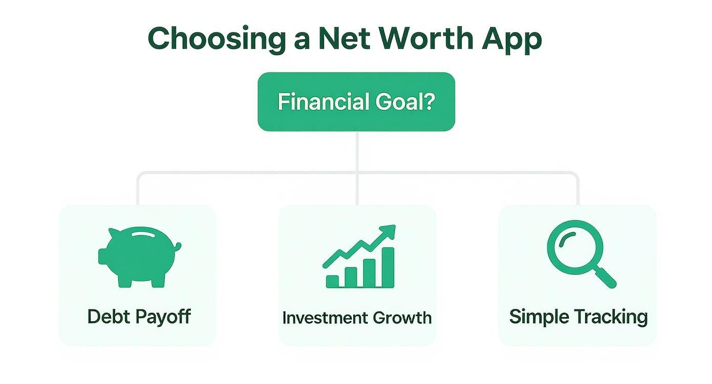 Infographic about net worth tracking app