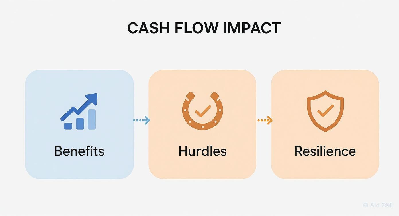 Infographic about what is cash flow management