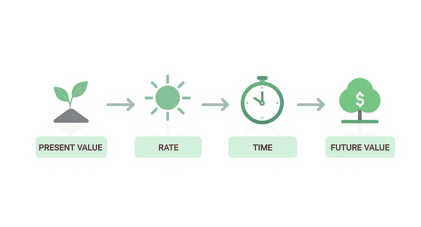 Infographic about calculate future value of money