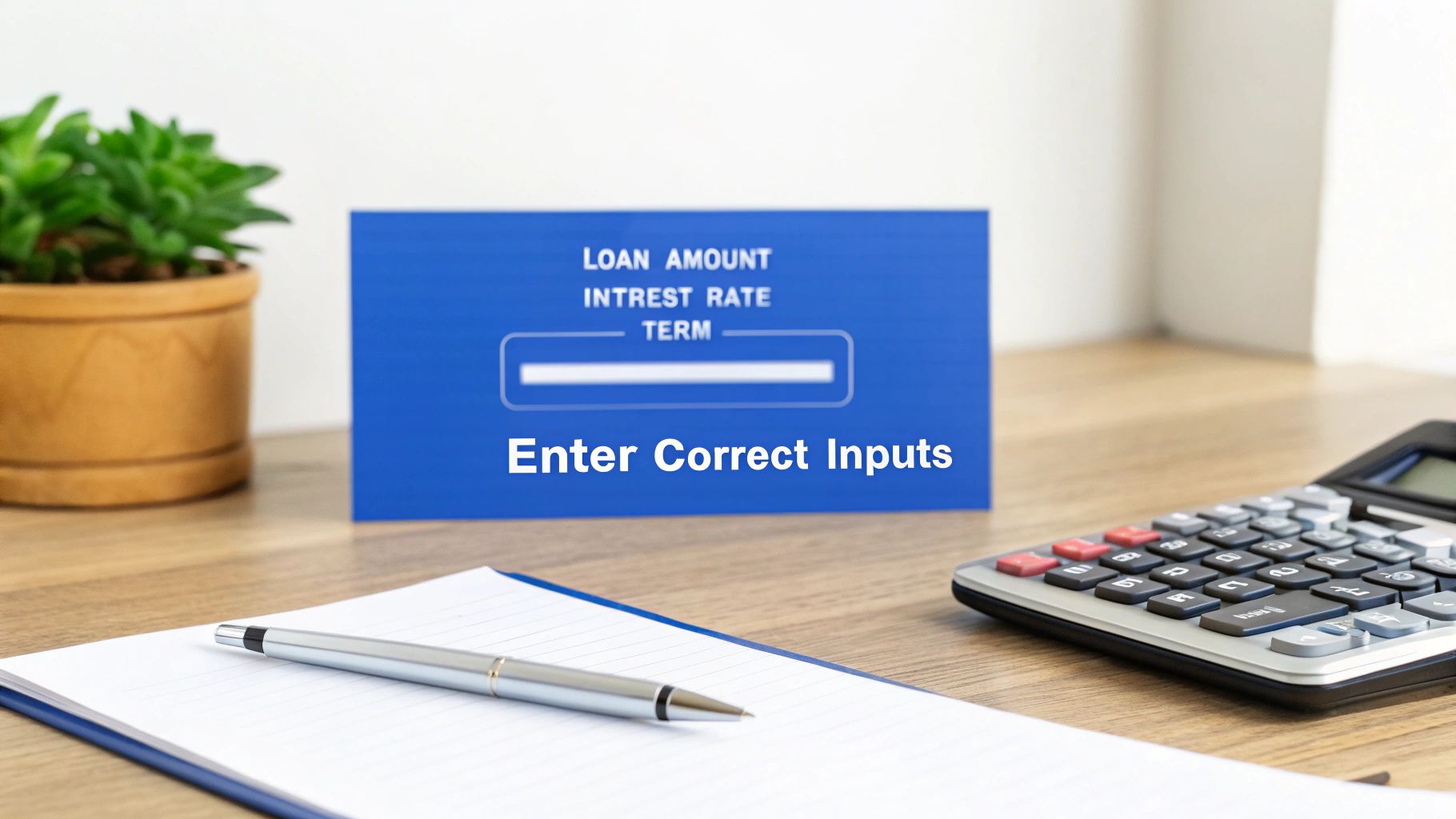 A person using a calculator with financial documents nearby, symbolizing accurate mortgage planning.