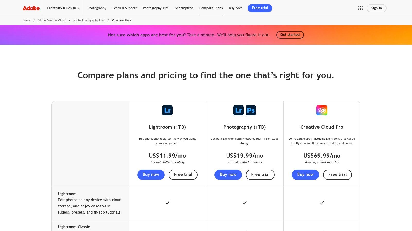 Adobe (Photoshop & Lightroom)