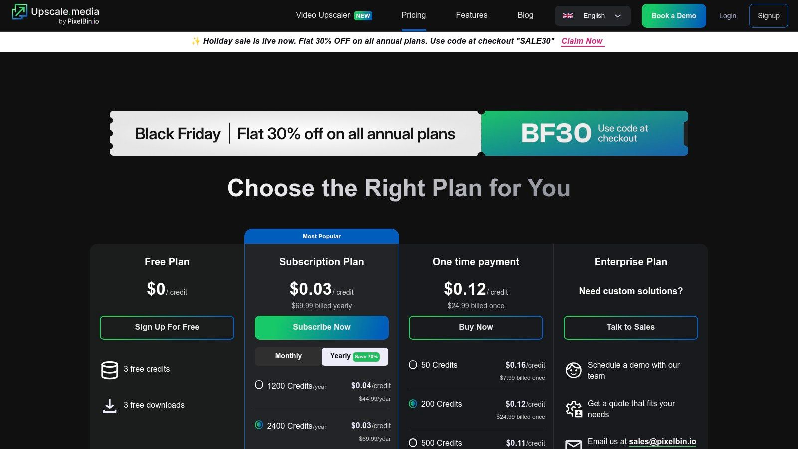 Upscale.media (by PixelBin)