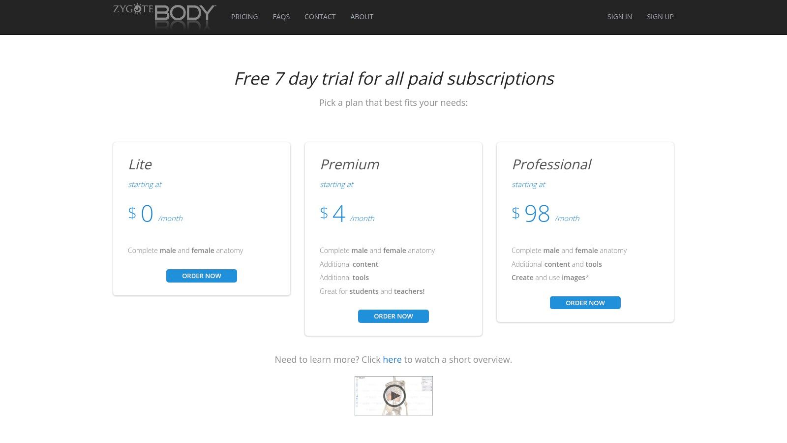 ZygoteBody (web app)