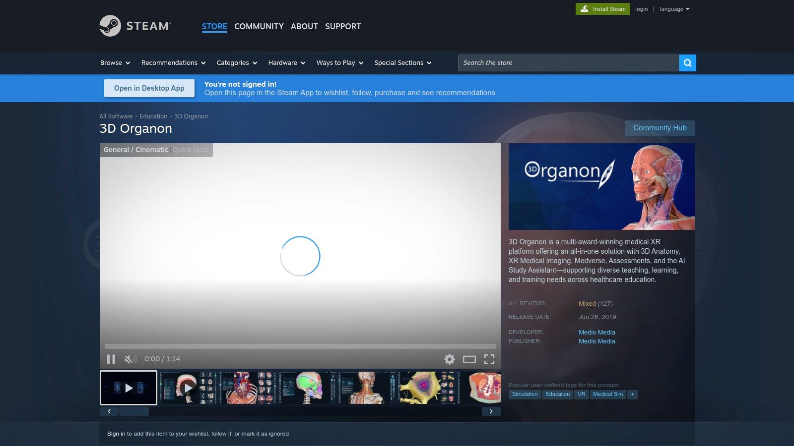 3D Organon on Steam (Windows/macOS)