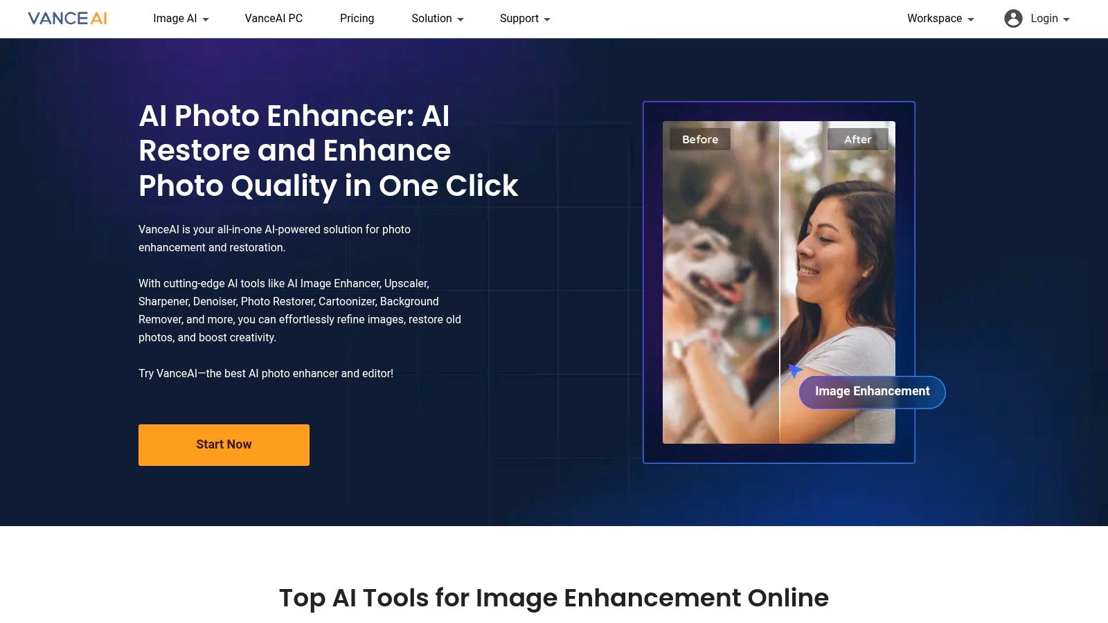 VanceAI – Image Upscaler