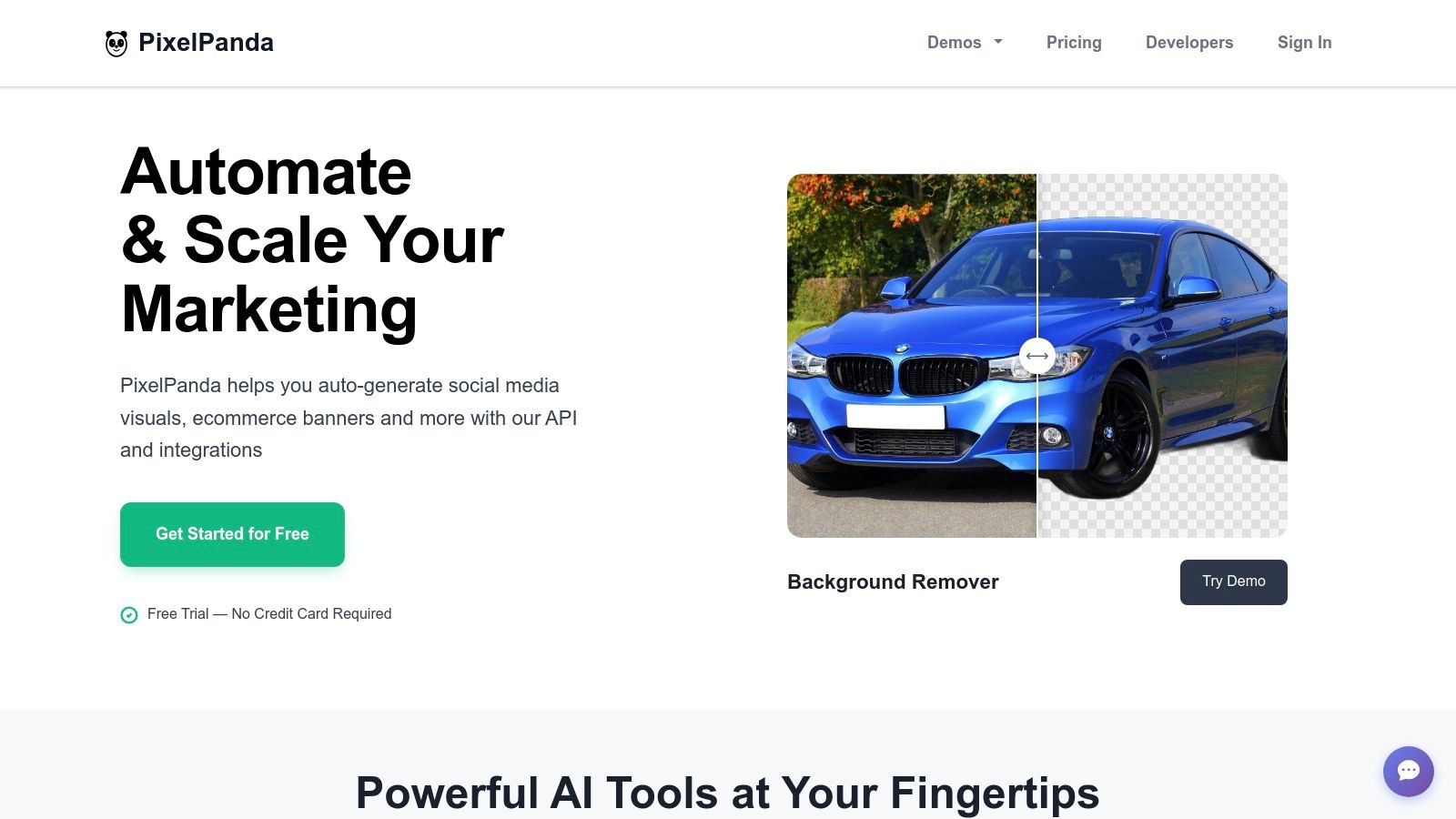 PixelPanda background remover for product images