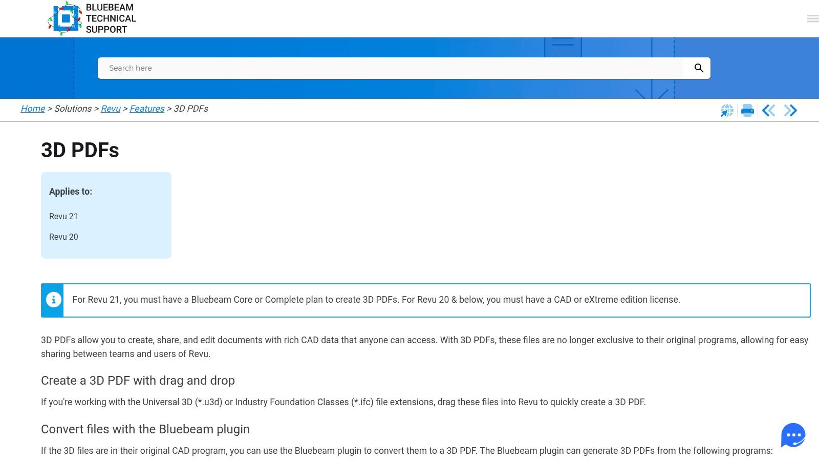 Bluebeam Revu Support — 3D PDF How‑to and Compatibility