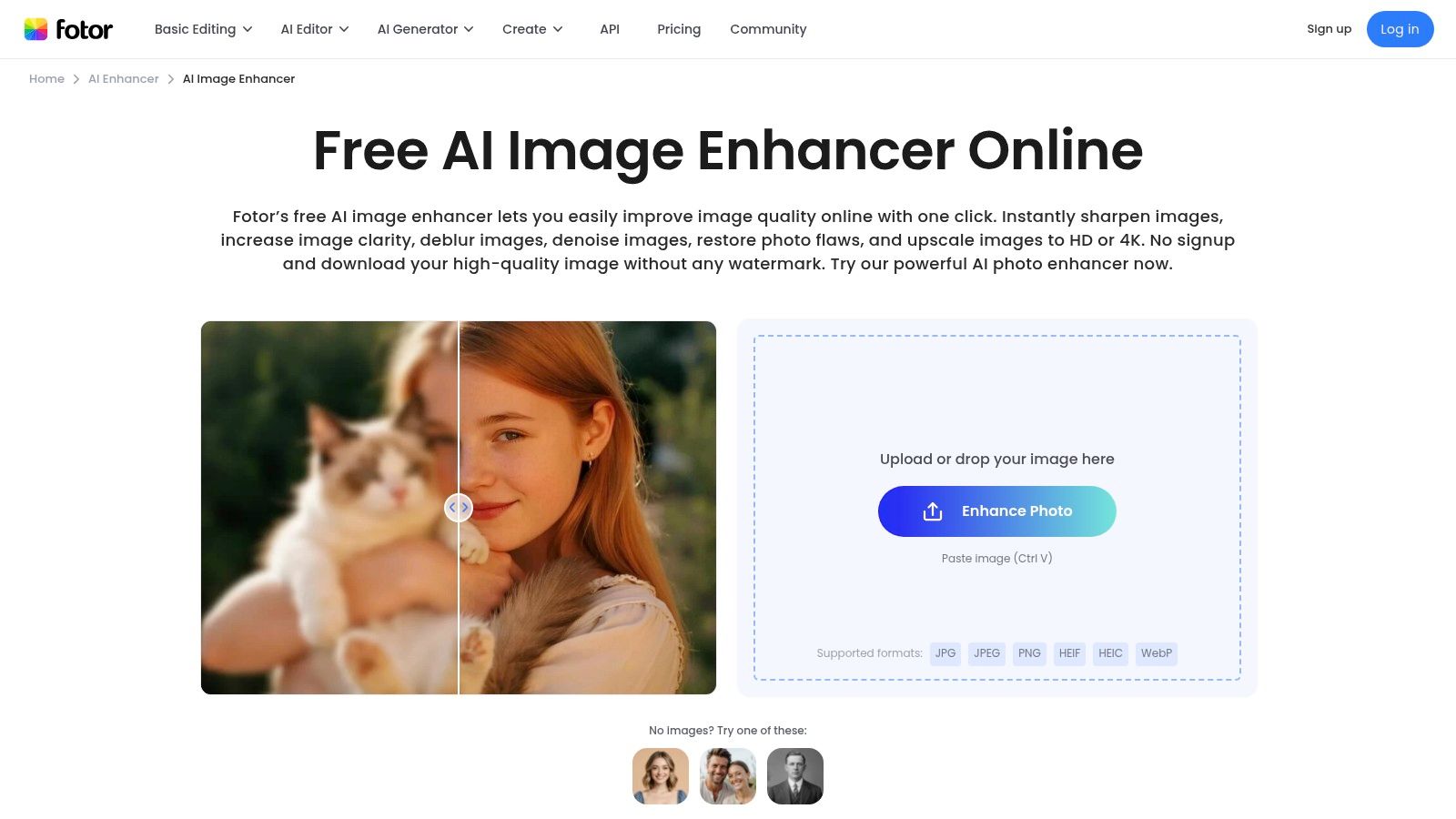 Fotor – Free AI Image Enhancer