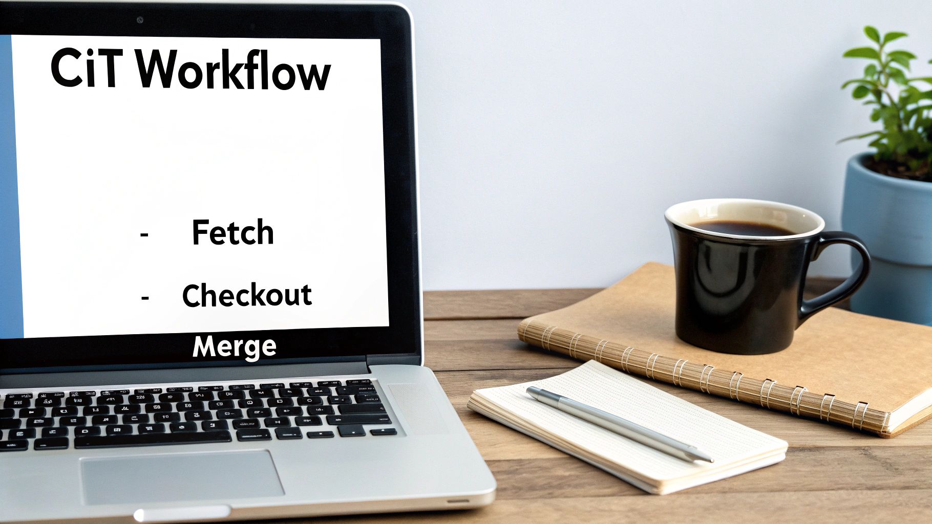 A team collaborating on project with sticky notes