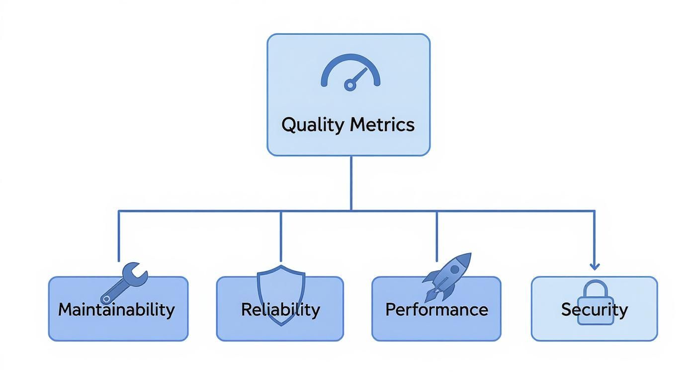 Infographic about code quality metrics