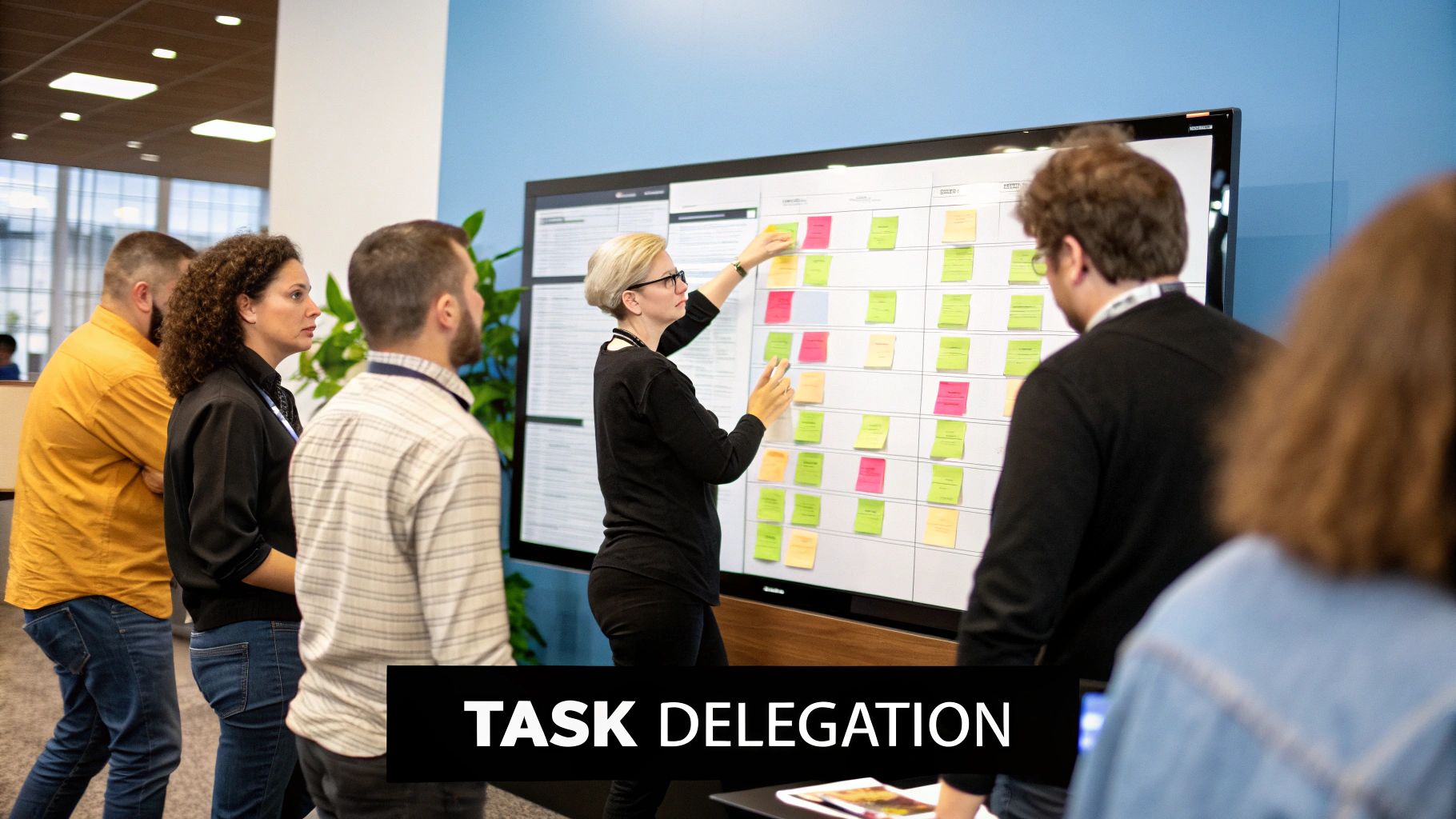 A software team collaborating on a project.