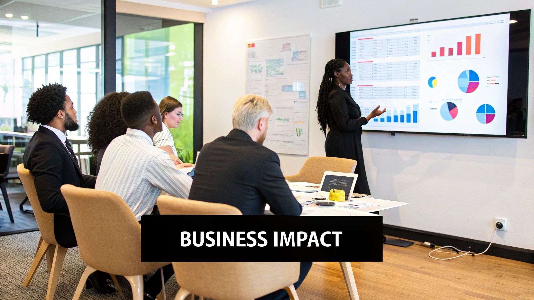 Chart showing business growth and innovation