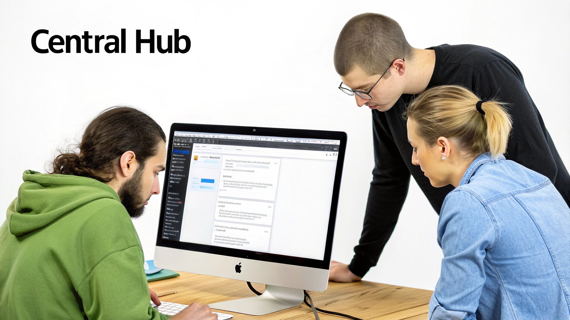 A stylized image showing code branching and merging, representing the GitHub merge request process.