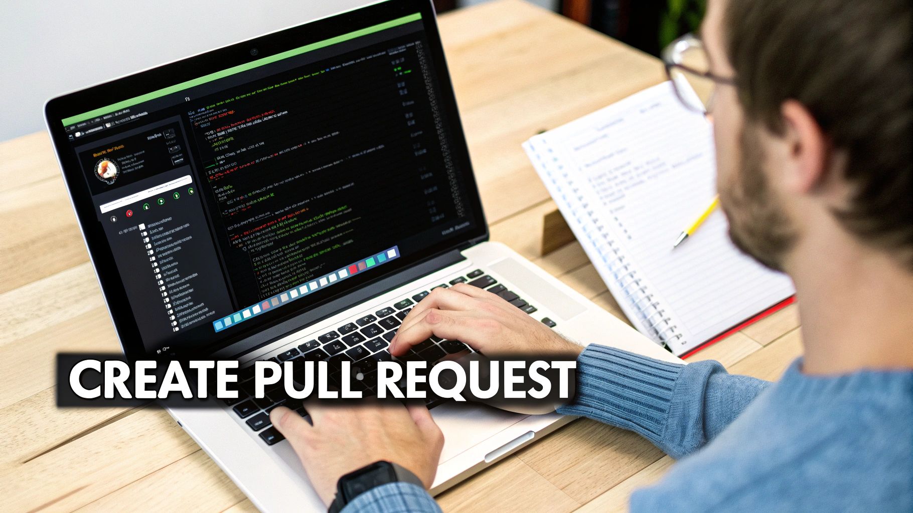 A screenshot of the GitHub interface showing the "Pull requests" tab, with options to filter and create a new pull request.