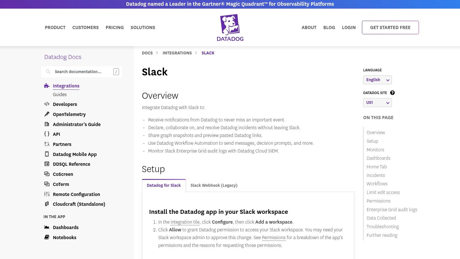 Datadog + Slack