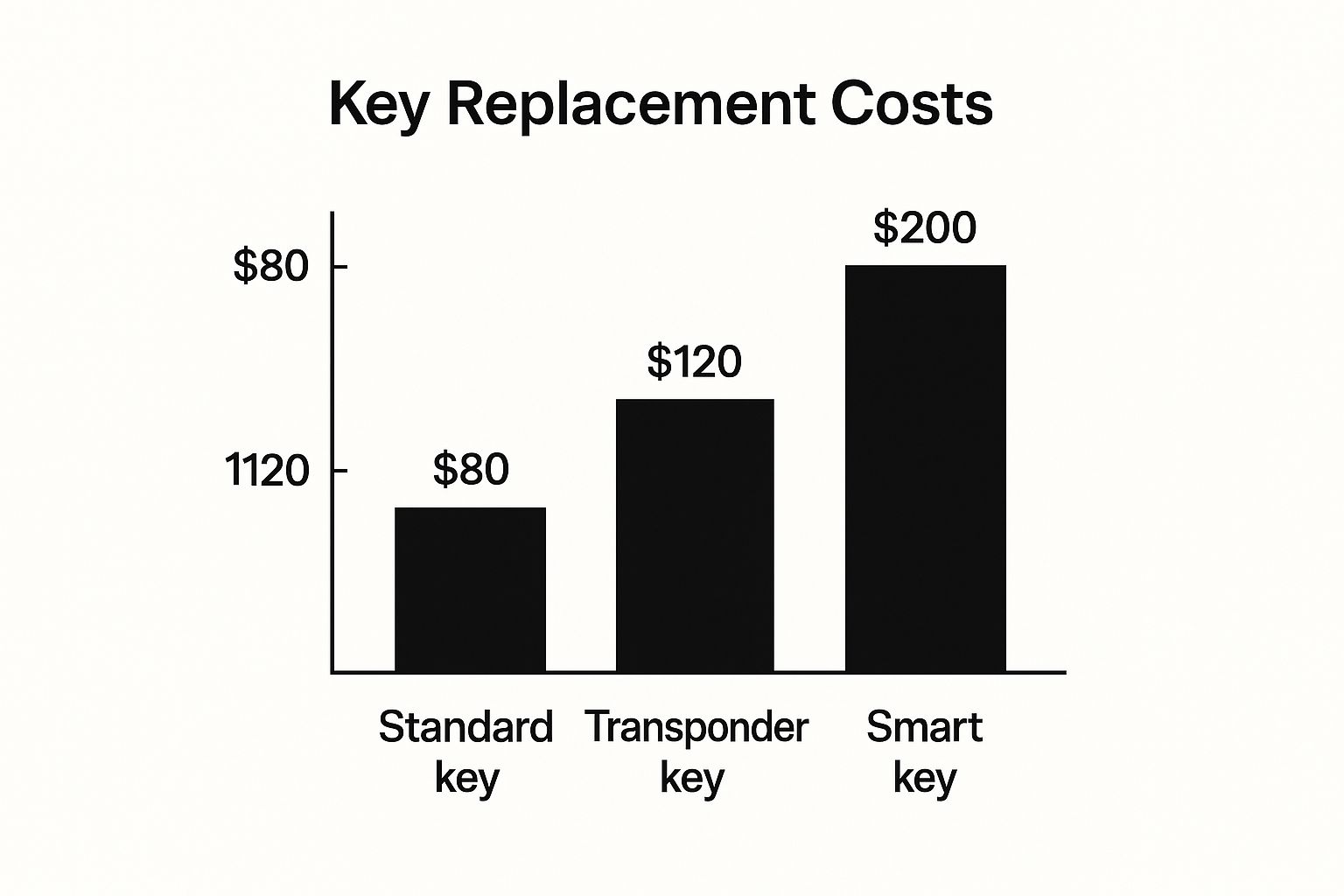 Infographic about mobile car key replacement