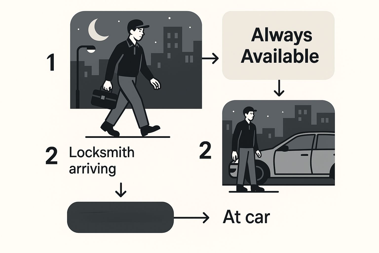 Infographic about emergency car locksmith