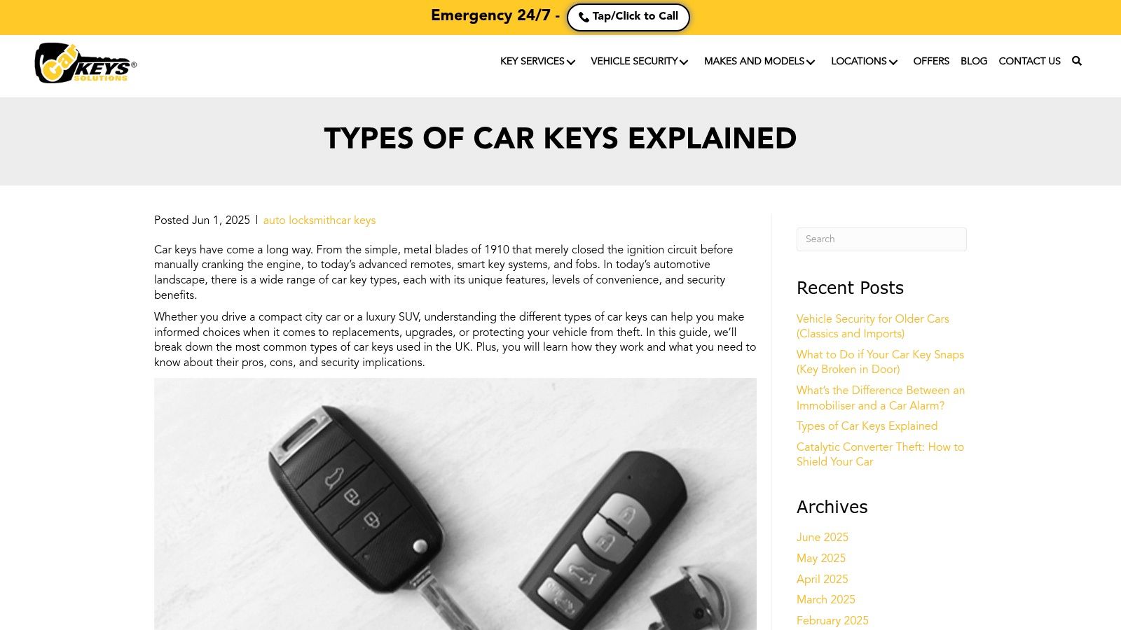 Car Keys Solutions
