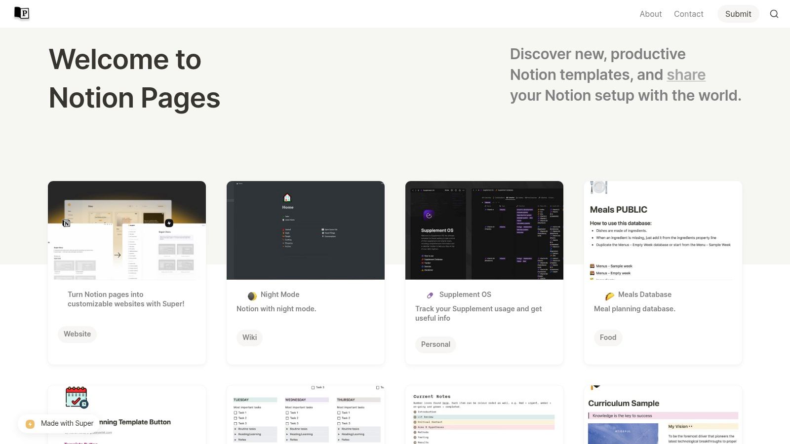 Notion Pages