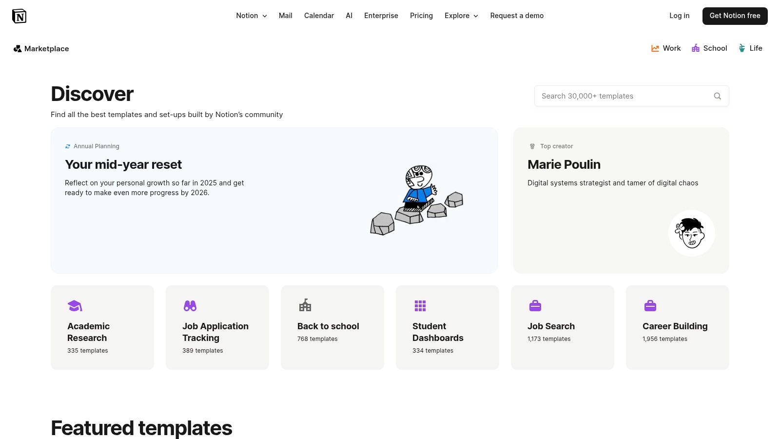 Notion Template Gallery
