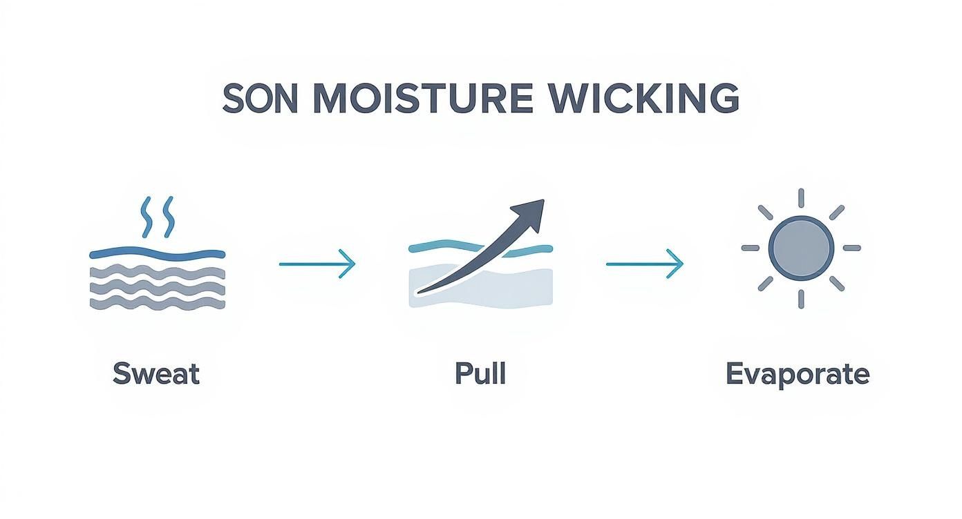Infographic about what is moisture wicking fabric