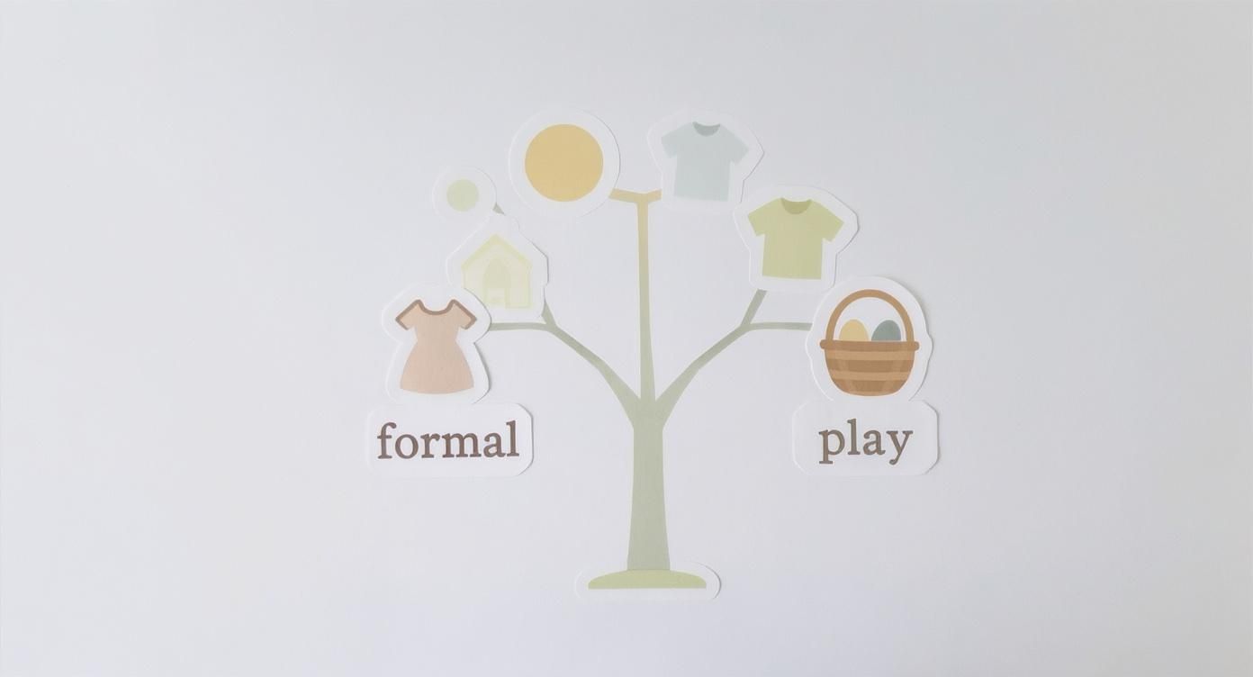 Infographic about easter clothes for girls