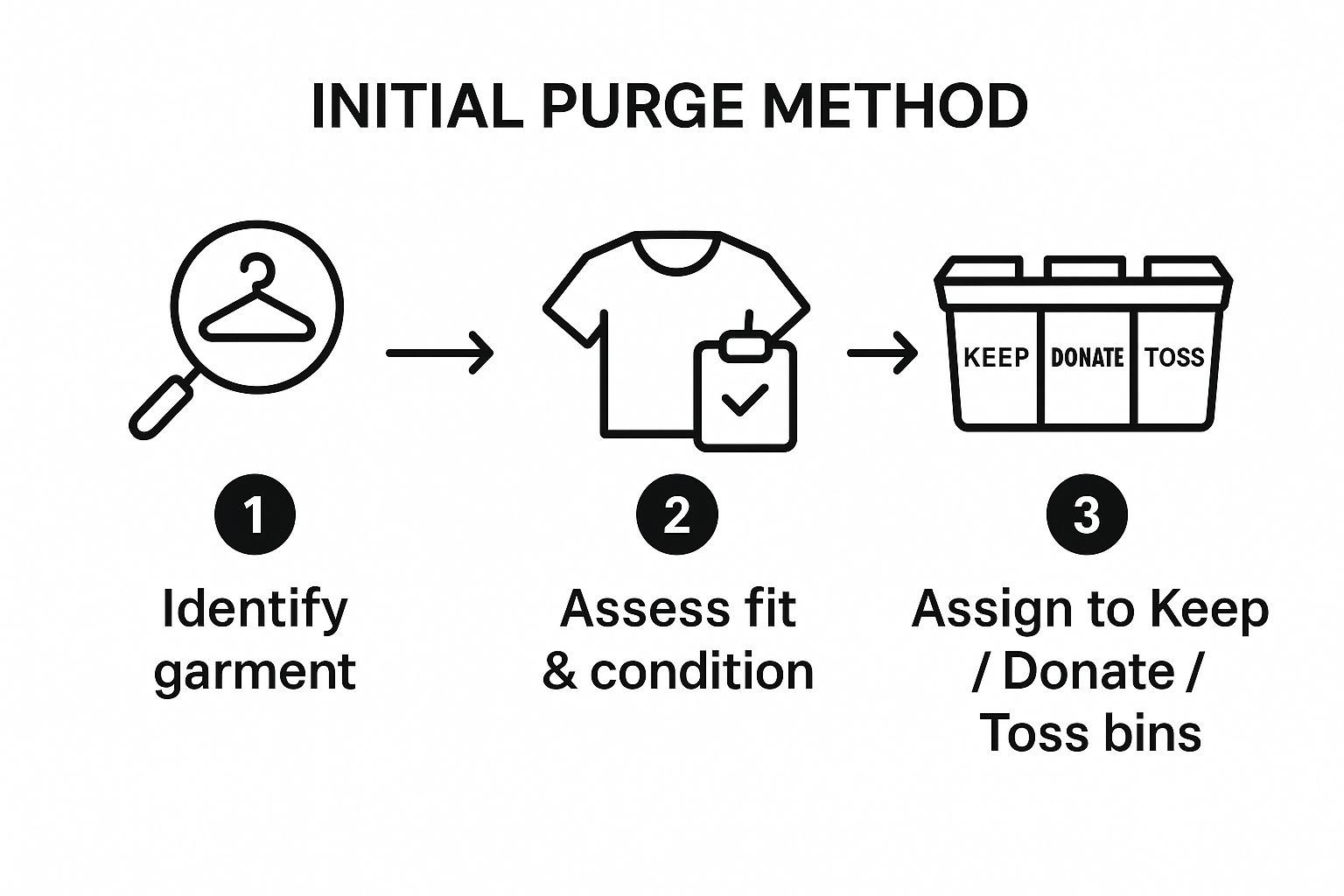 Infographic about how to organize kids clothes