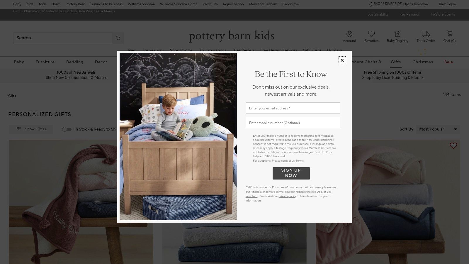 Pottery Barn Kids (Personalized Gifts)