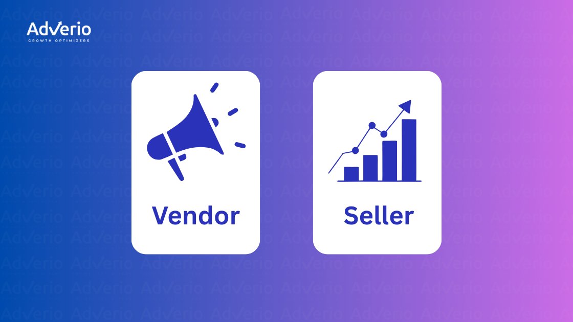 Amazon Vendor Central vs Seller Central: The Profit-First Playbook 23 Image comparing "Vendor" with megaphone icon and "Seller" with a rising growth chart icon.