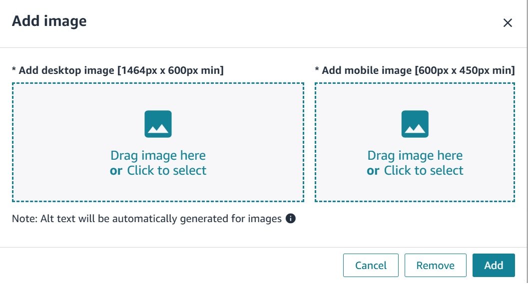 Interface for uploading desktop and mobile images with drag and drop functionality