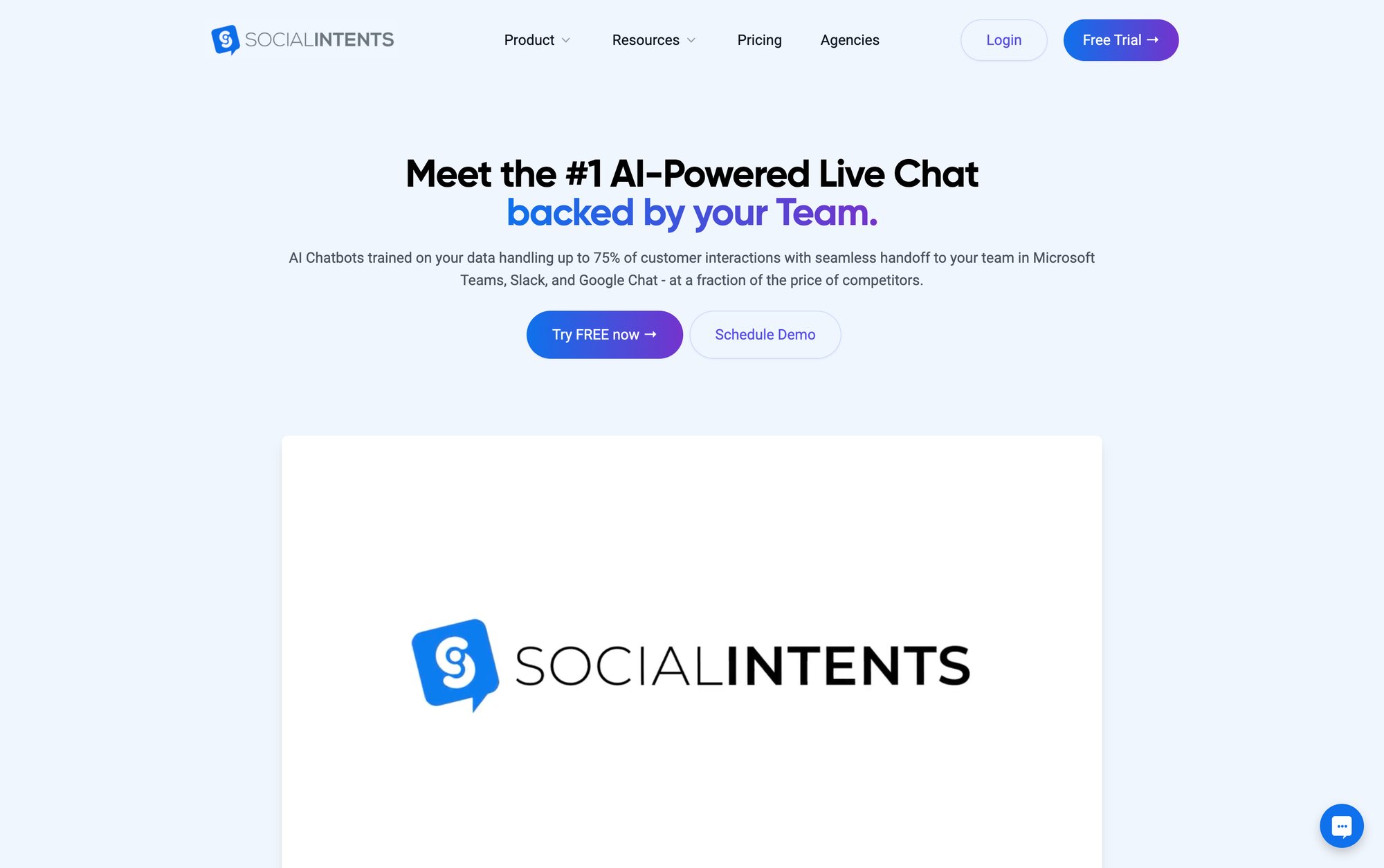 Social Intent's website