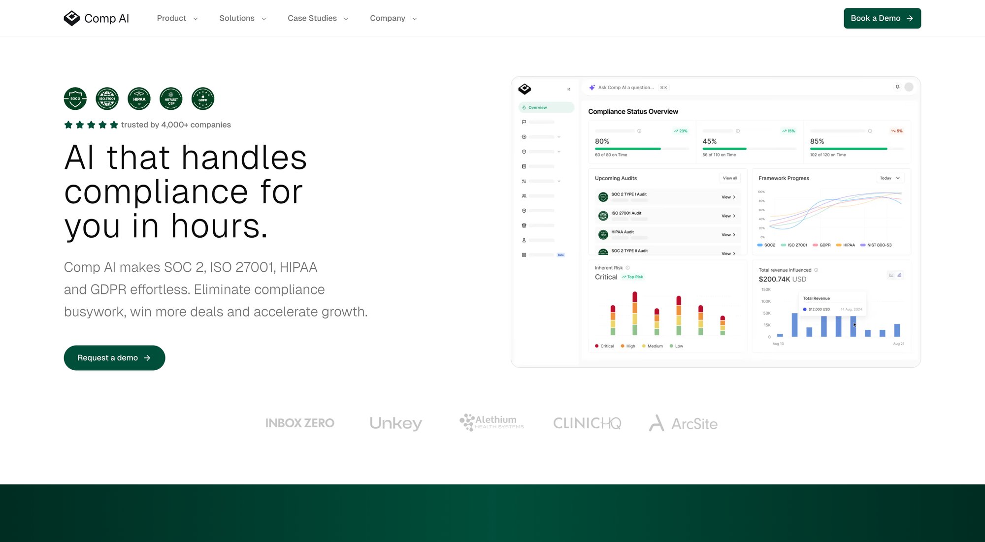Comp AI's website