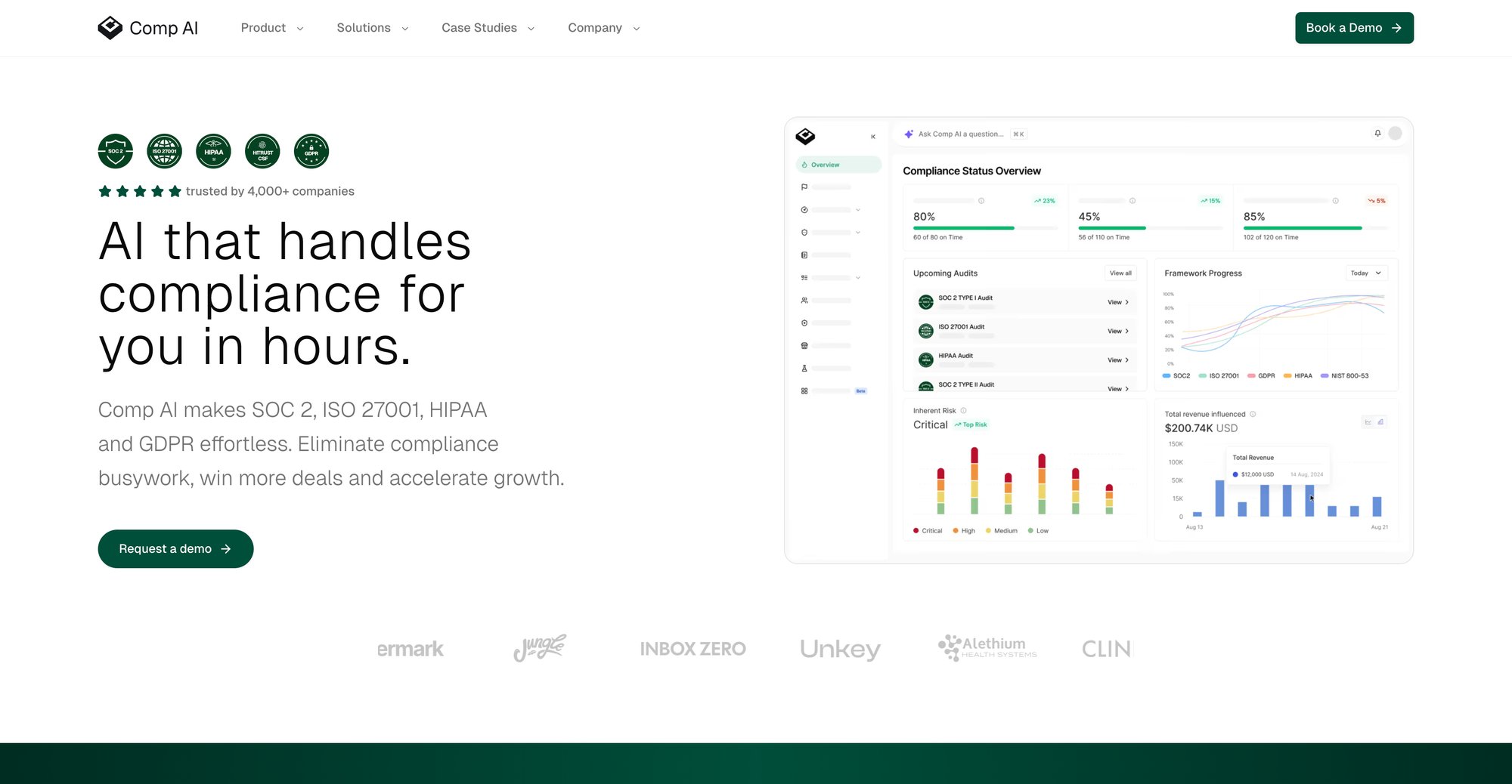 Comp AI's website