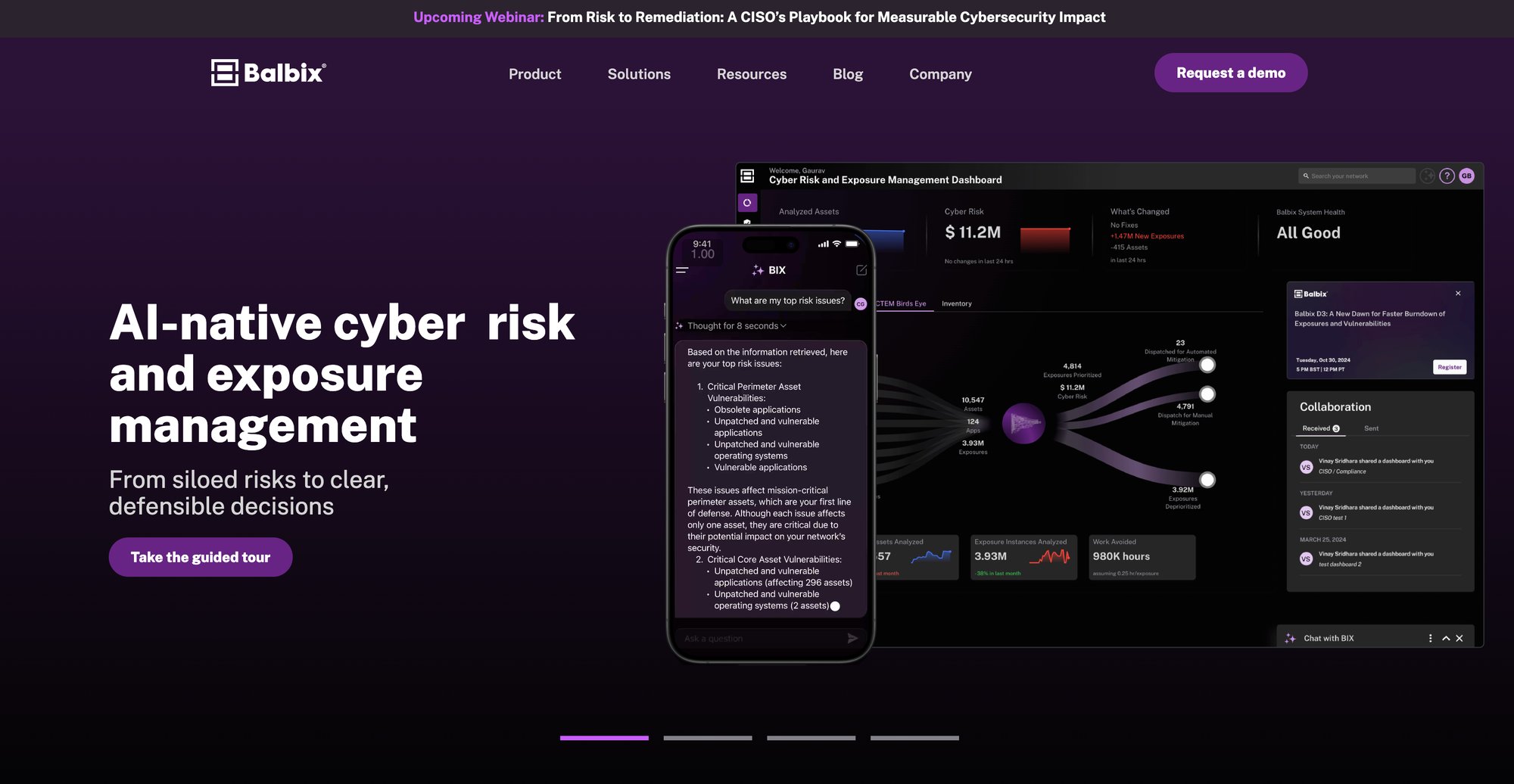 Balbix platform website
