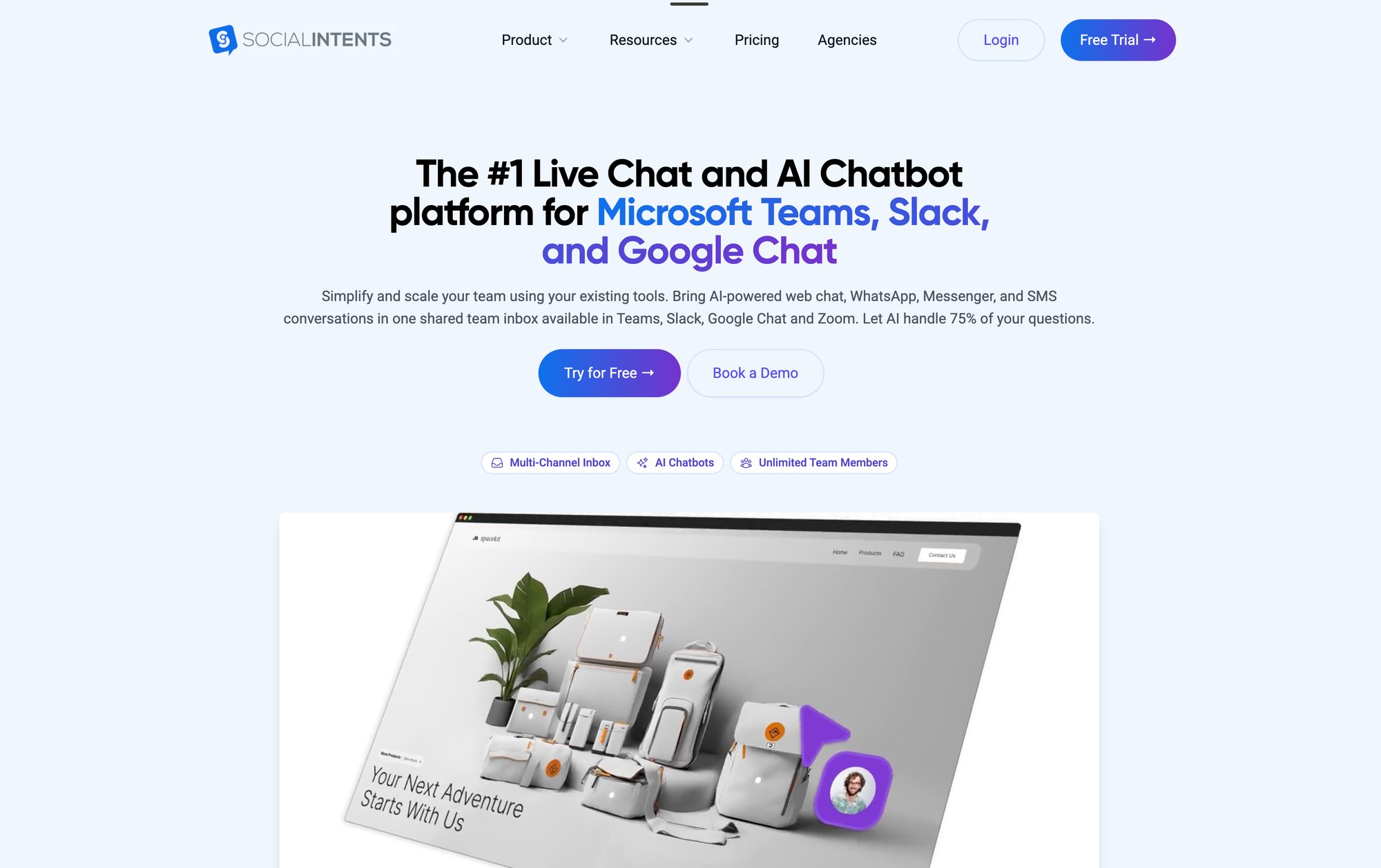 Social Intent's website