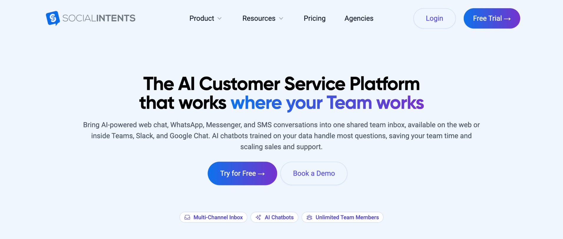 Social Intent's website