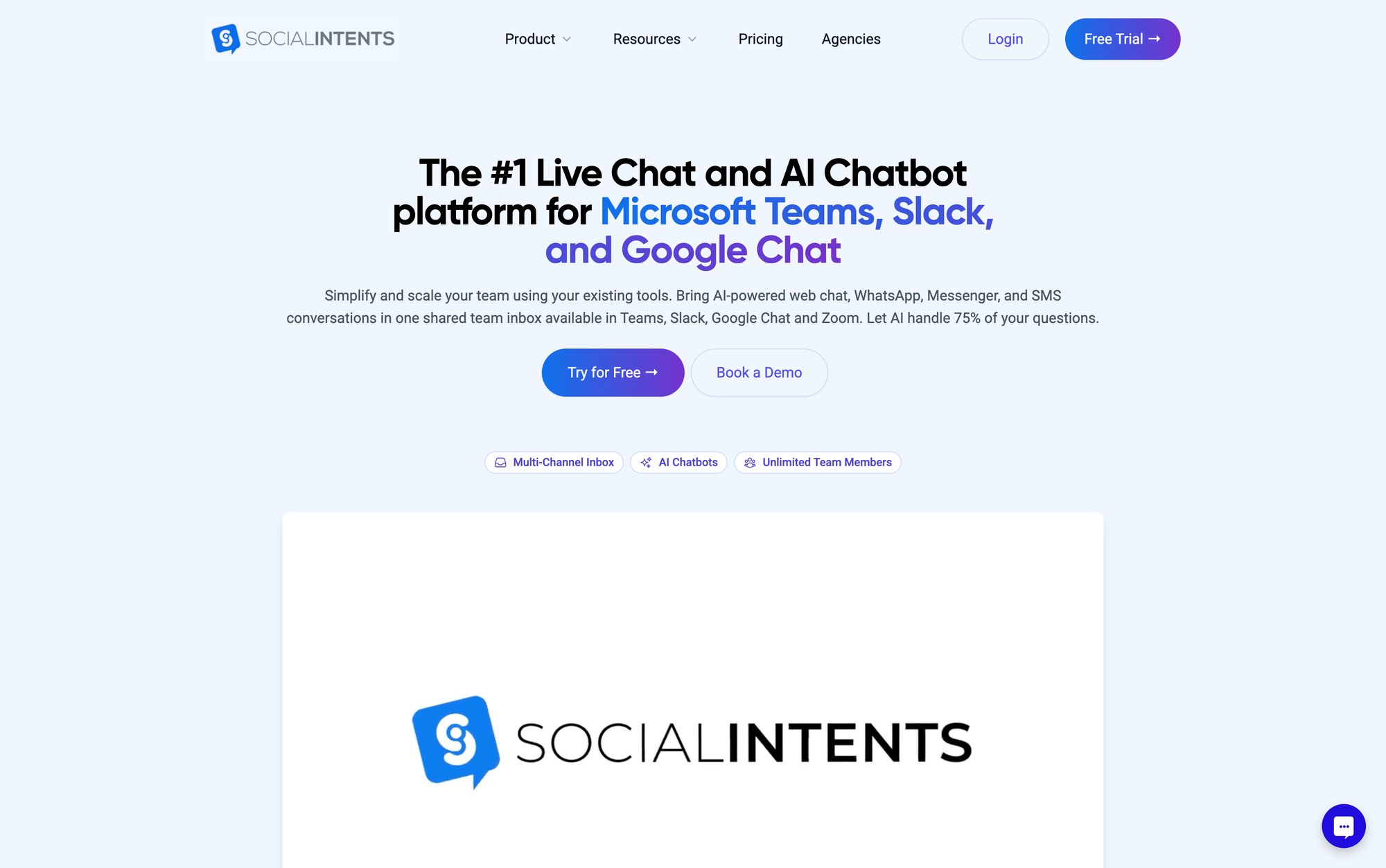 Social Intent's website