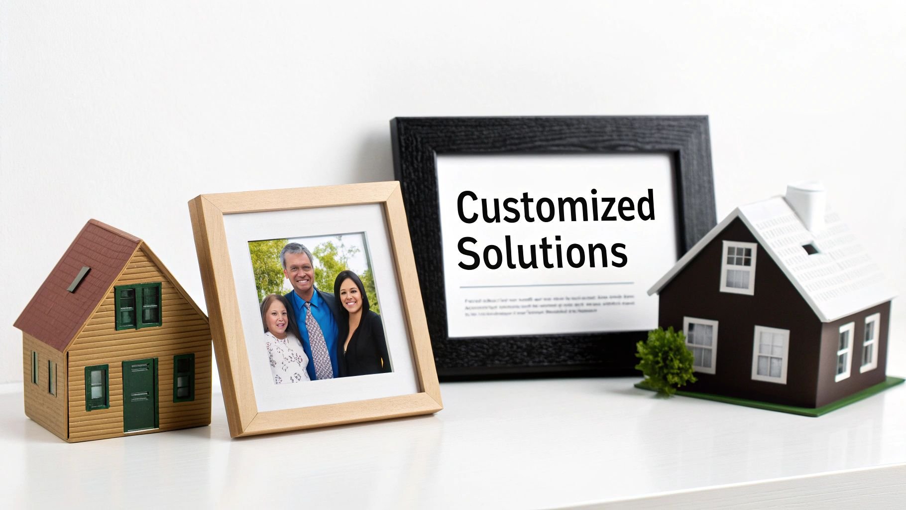 Images with one stating, "Customized Solutions".